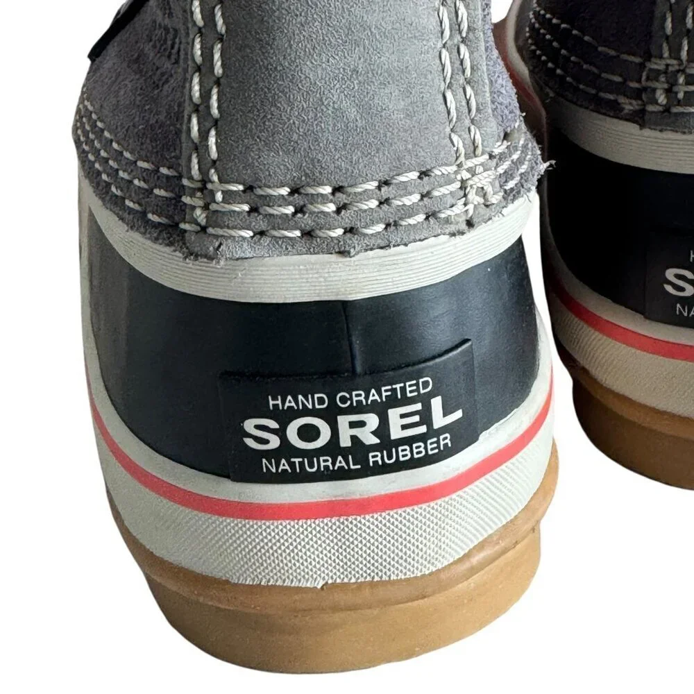 Sorel Joan of Arctic Knit gray Winter Waterproof Snow Boot NL2142-051 Women Sz 6